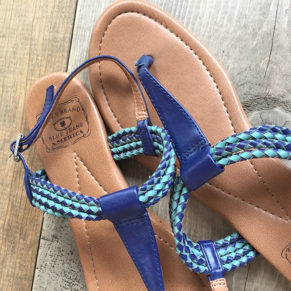 Lucky Brand Shoes - Lucky Brand Dabney braided thong sandal blue 8.5